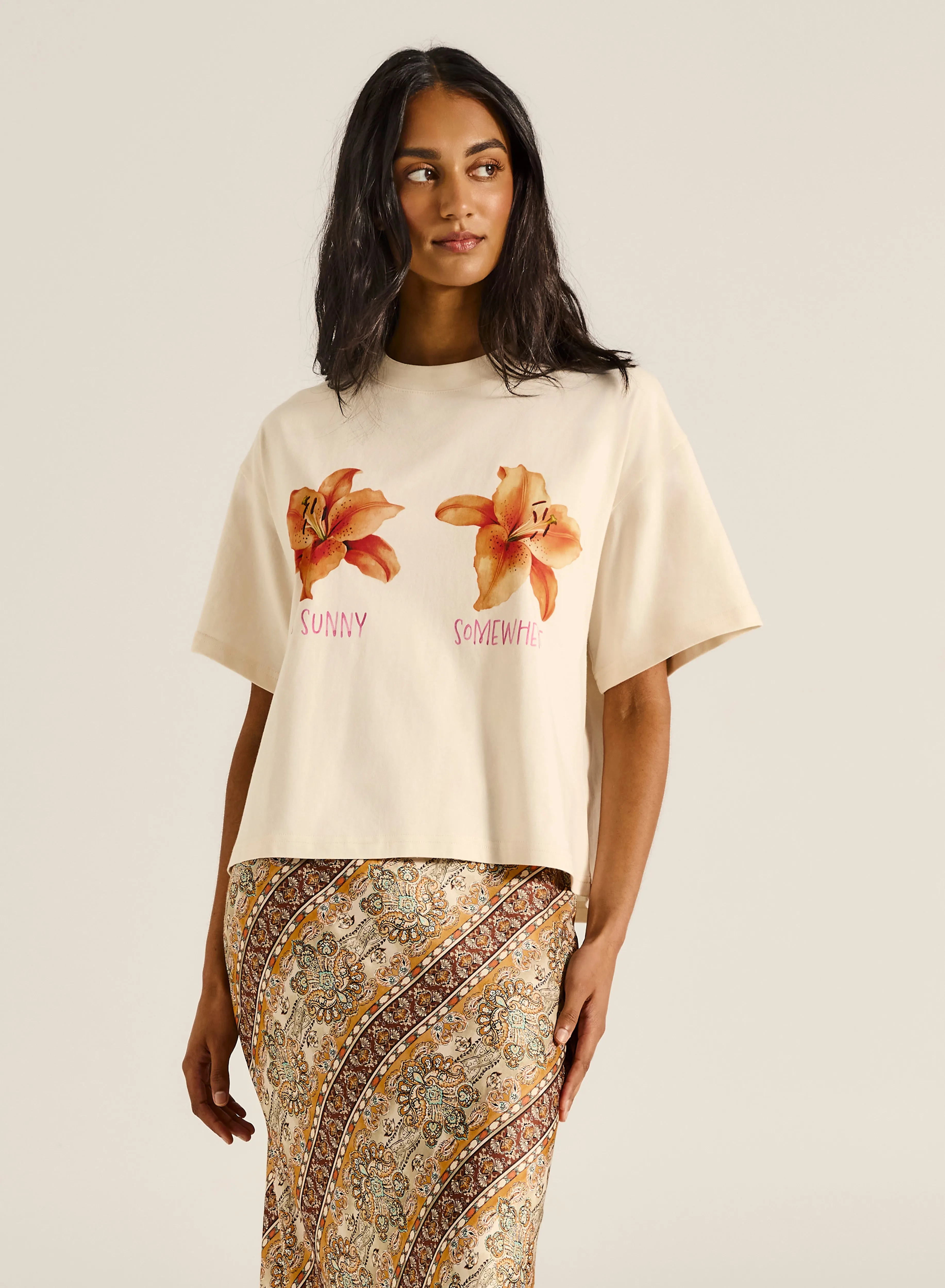 Rashida Lily Boxy Crop Tee sold by Tigerlily product image thumbnail 4