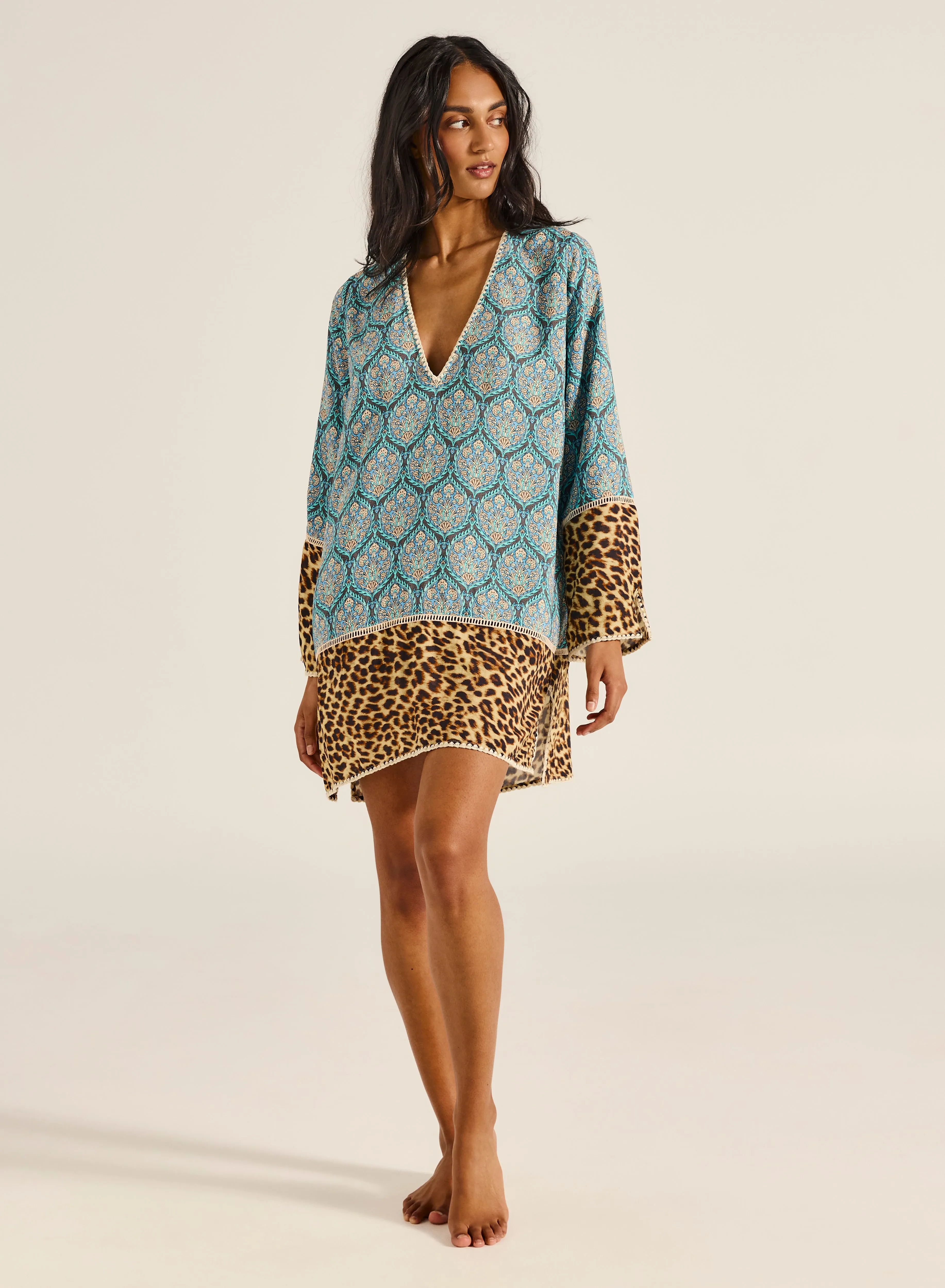 Jungle Natasha Mini Kaftan sold by Tigerlily