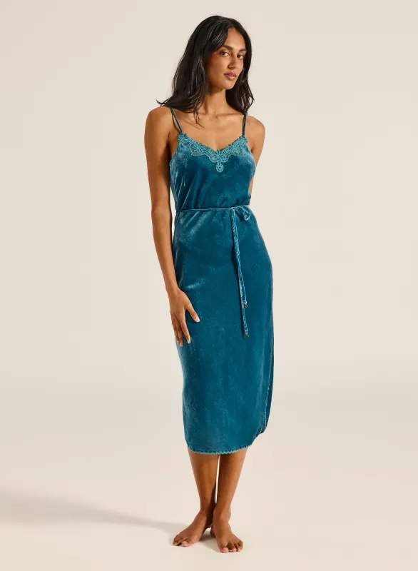 Jungle Estella Velvet Midi Dress made by Tigerlily