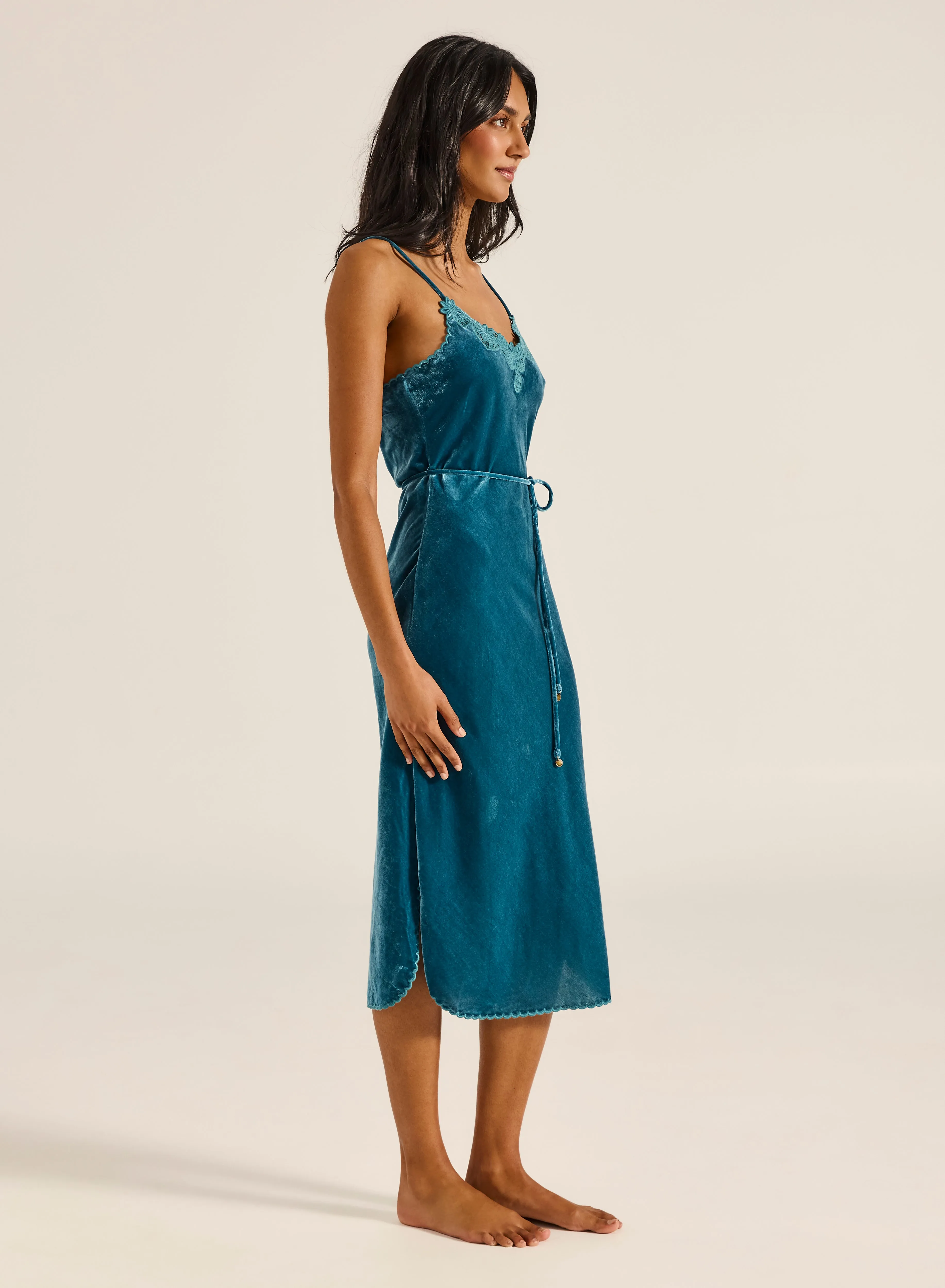 Jungle Estella Velvet Midi Dress sold by Tigerlily product image thumbnail 3