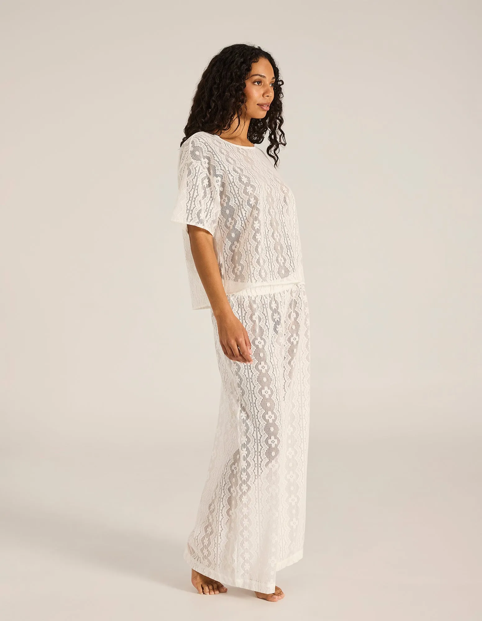 Cream Leonora Lace Tee sold by Tigerlily product image thumbnail 3