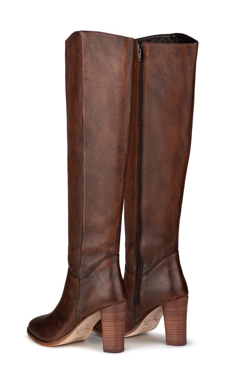 Cosmic Heeled Boot - Tan Leather sold by Tigerlily product image thumbnail 5