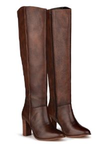 Cosmic Heeled Boot - Tan Leather sold by Tigerlily