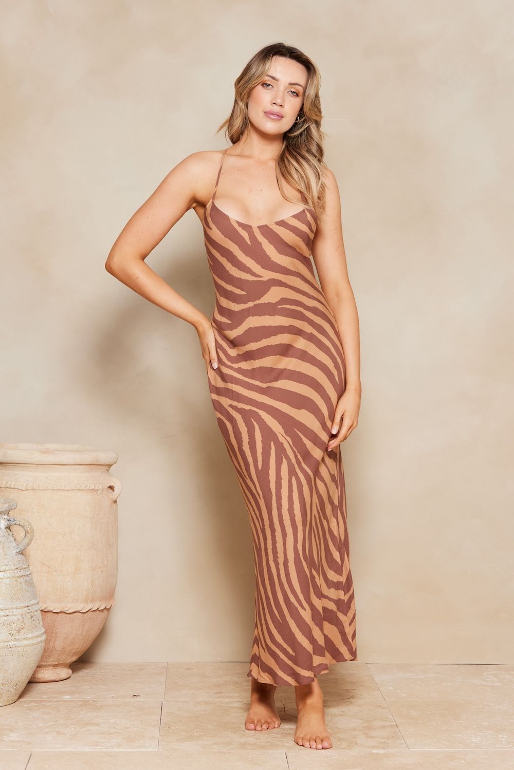Zoya Romy Slip Maxi Dress - Latte sold by Tigerlily product image thumbnail 4