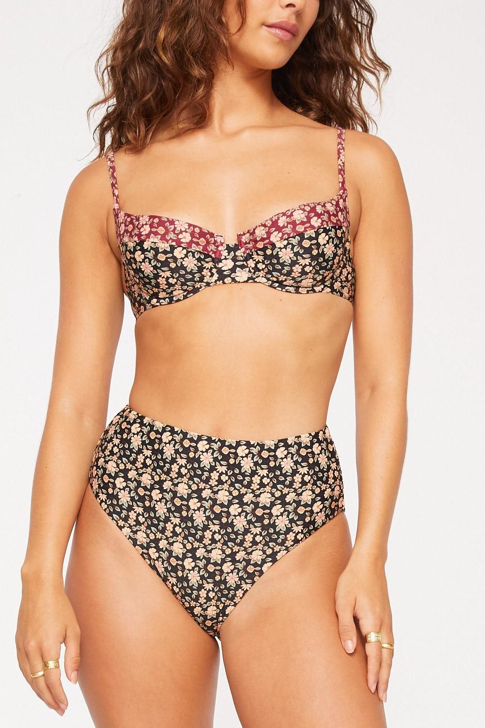 Anahita Ava Corset Bikini Bottom - Anahita Jet Black sold by Tigerlily product image thumbnail 3