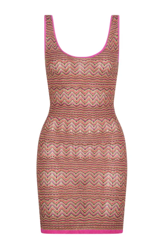 Valentina Julia Knit Mini Dress - Tropical Jewel sold by Tigerlily