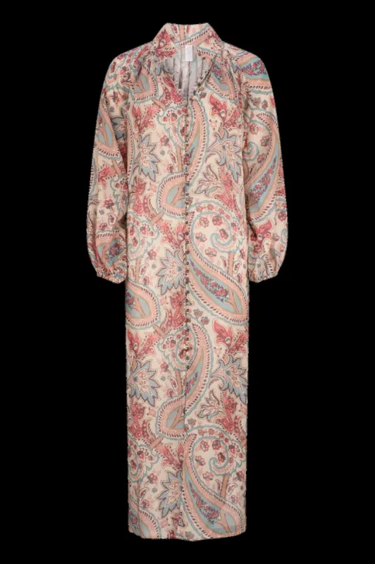 Isadora Lorena Maxi Shirt Dress - Dusk Paisley sold by Tigerlily