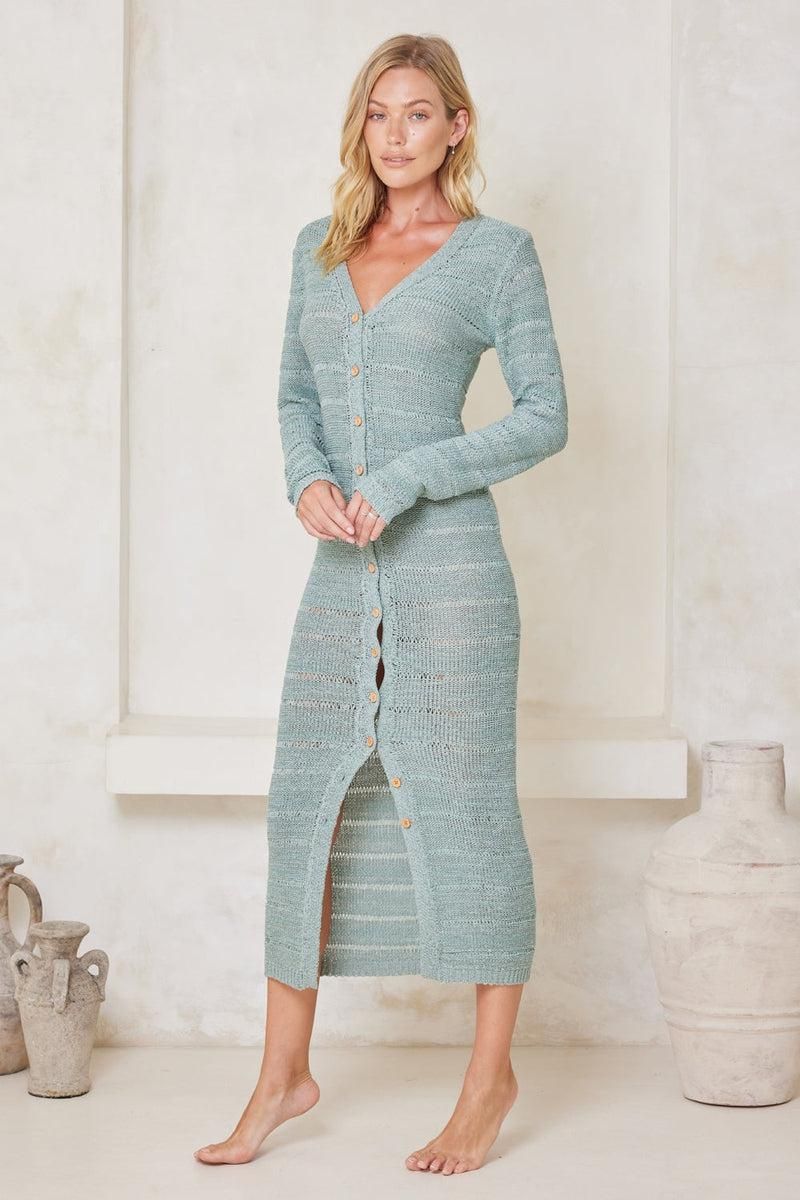 Farah Lorna Knit Midi Dress - Pistachio sold by Tigerlily product image thumbnail 5