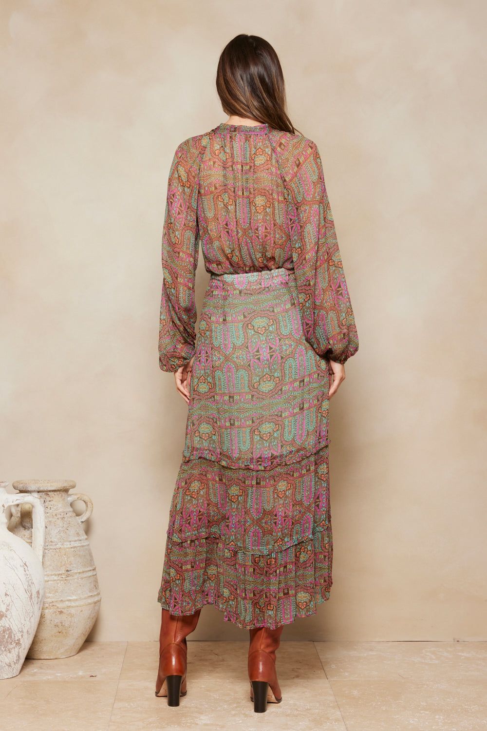 Marjorie Rosette Maxi Skirt - Taragon sold by Tigerlily product image thumbnail 5