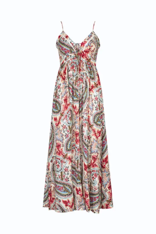 Isadora Teja Maxi Dress - Ocean Sunset Paisley sold by Tigerlily