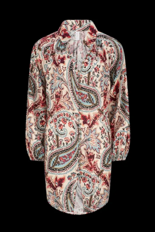 Isadora Lorena Shirt Dress - Ocean Sunset Paisley sold by Tigerlily