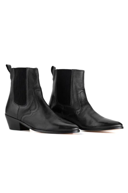 Tigerlily Axs Cubana Heeled Boot - Black Leather sold by Tigerlily