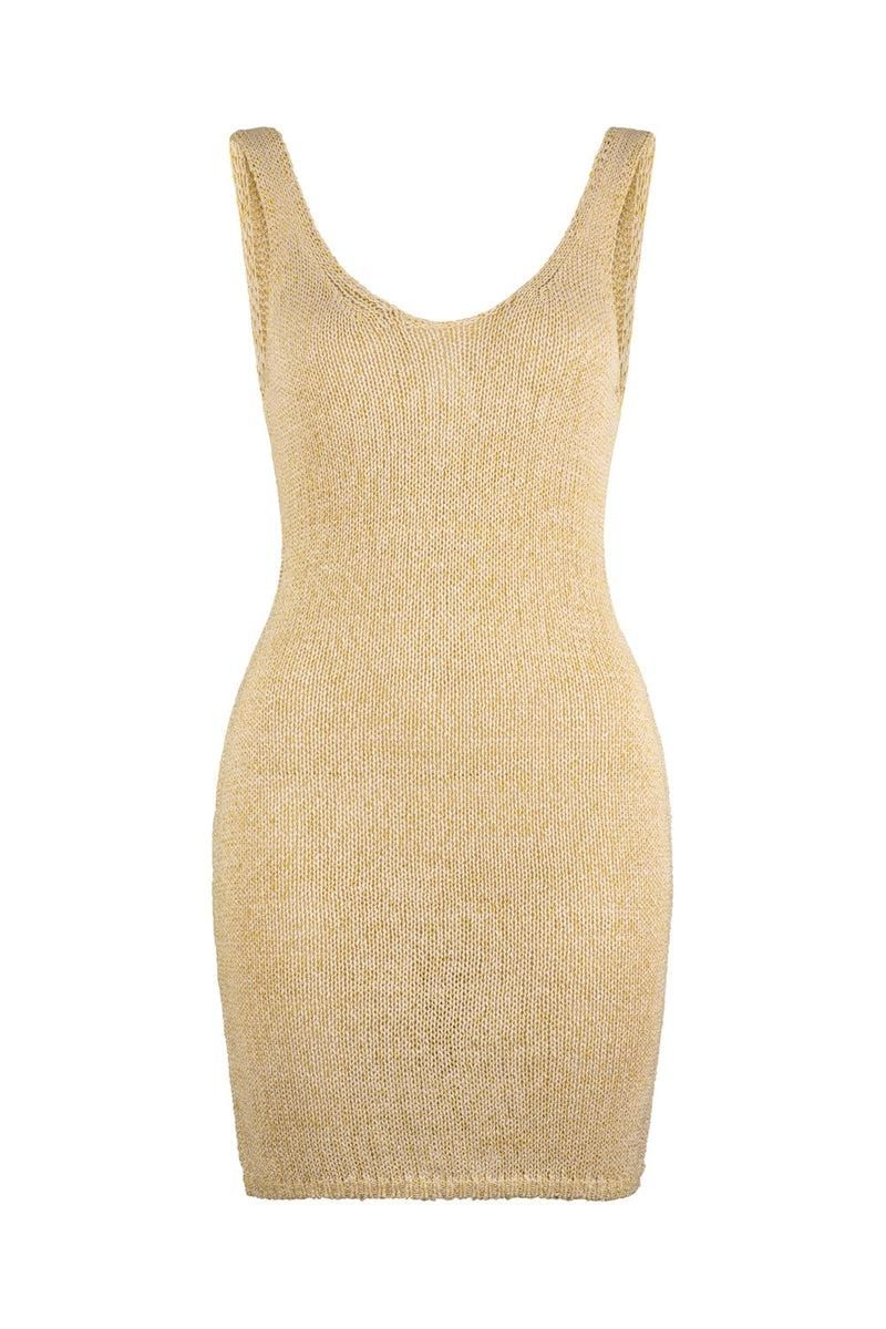 Adriana Julia Knit Mini Dress - Golden sold by Tigerlily