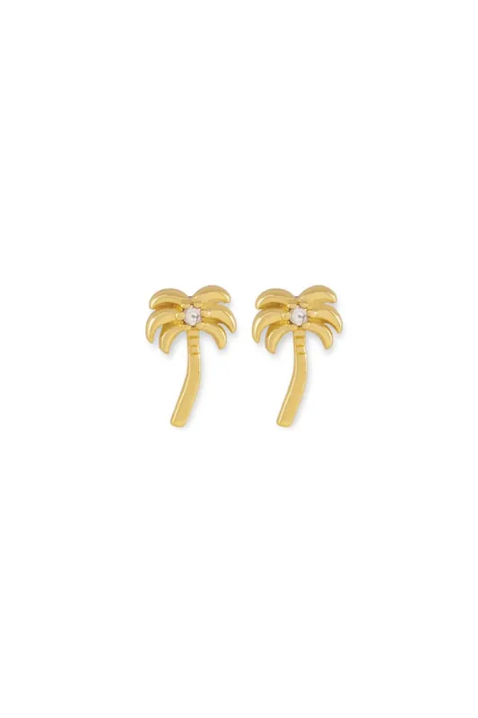 Arms Of Eve X Tigerlily Palm Tree Stud Earrings - Gold sold by Tigerlily