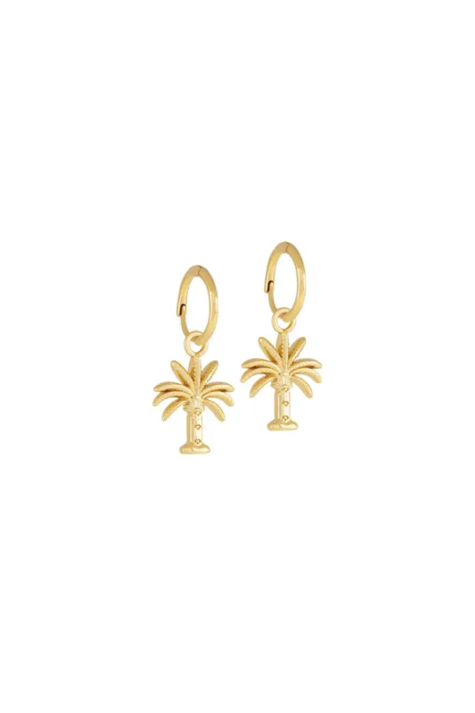 Arms Of Eve X Tigerlily Palm Tree Huggies - Gold sold by Tigerlily