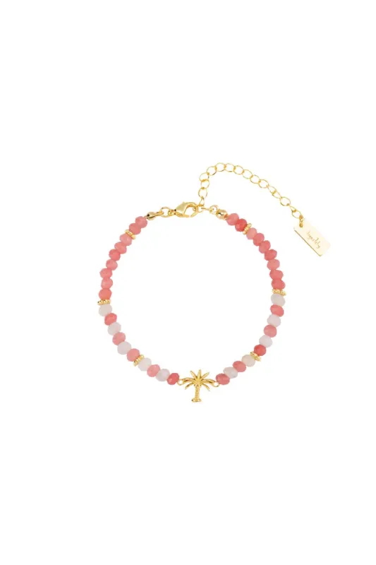 Arms Of Eve X Tigerlily Beaded Palm Charm Bracelet - Coral sold by Tigerlily
