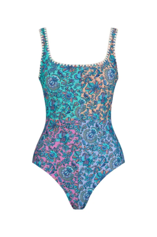 Kaliopi Carmen One Piece - Lagoon Splice sold by Tigerlily