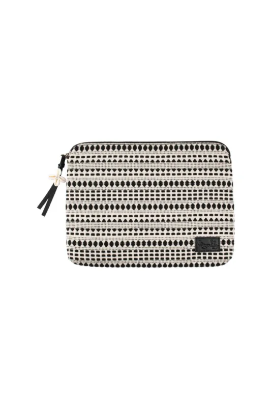 Shyla Laptop Bag 13 Inch - Black and White Loom sold by Tigerlily