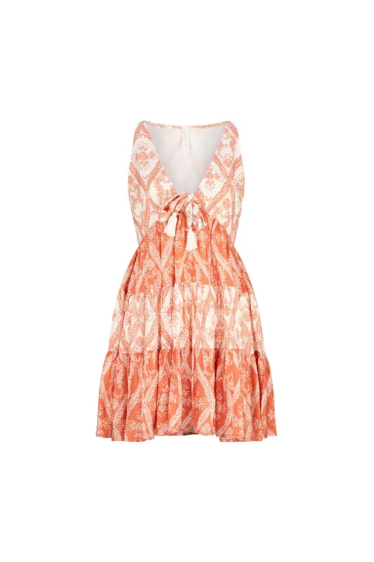 Ephie Fabia Sleeveless Mini Dress - Emberglow sold by Tigerlily