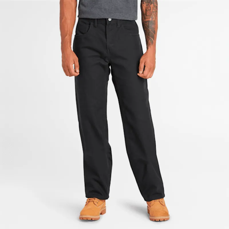 Men's Timberland PRO® Ironhide Flex Canvas Work Pant in Jet Black made by Timberland