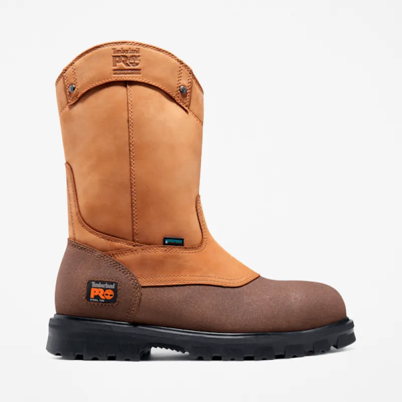 Timberland Men's Rigmaster Pull On Steel Toe Waterproof Work Boot in Beige sold by Timberland