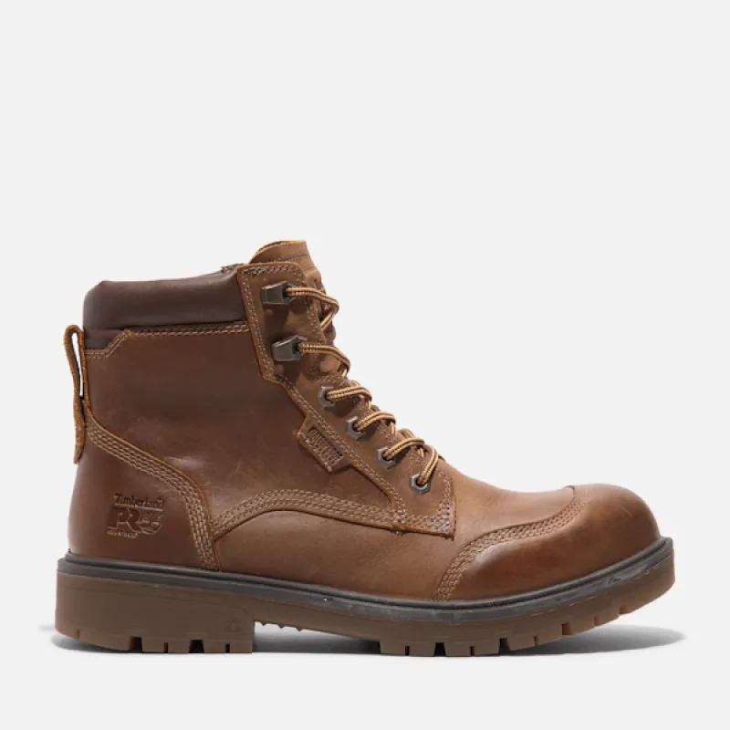 Timberland Men's Whitman 6" Soft Toe Work Boot in  BrownGrain sold by Timberland