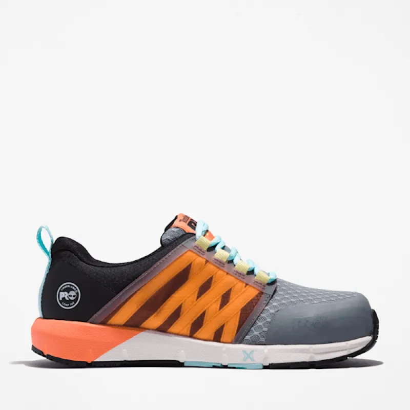 Timberland Women's Radius Composite Toe Work Sneaker in Grey sold by Timberland