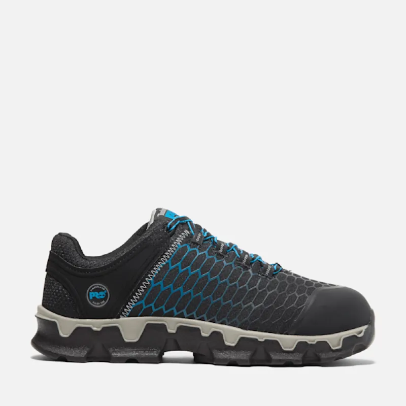 Timberland Men's Powertrain Sport Alloy Toe Work Sneaker in Black sold by Timberland
