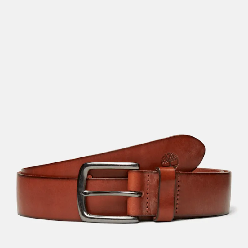 Timberland Men's 38 MM Classic Jean Belt in Brown sold by Timberland