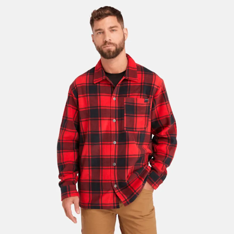 Men's Timberland PRO® Gritman Check Heavyweight Fleece Shirt in C Pepper Tartan sold by Timberland