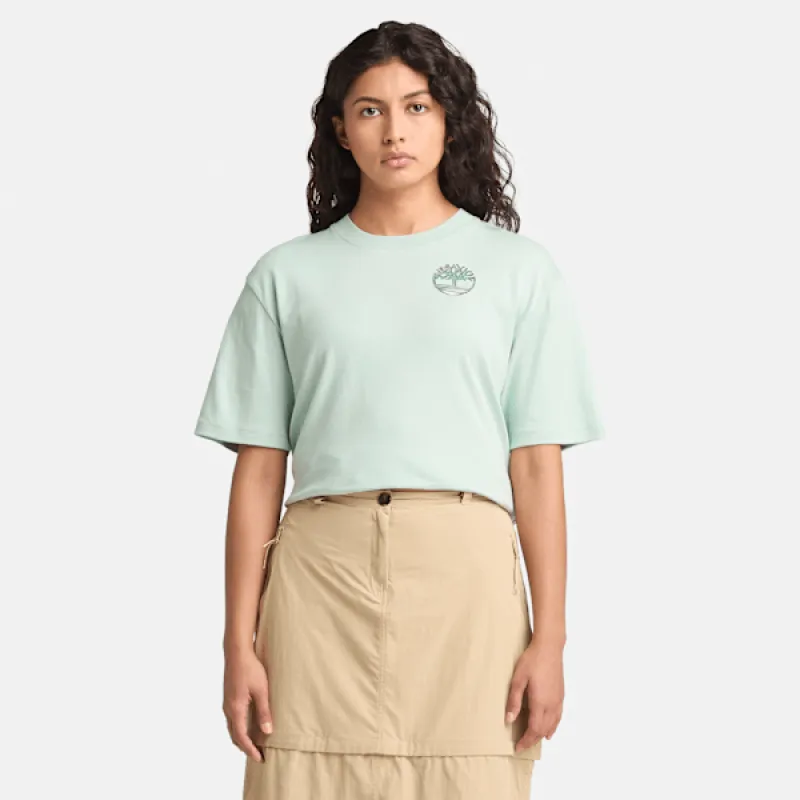 Timberland Women's TimberFRESH™ Graphic Short-Sleeve T-Shirt in Cameo Green sold by Timberland
