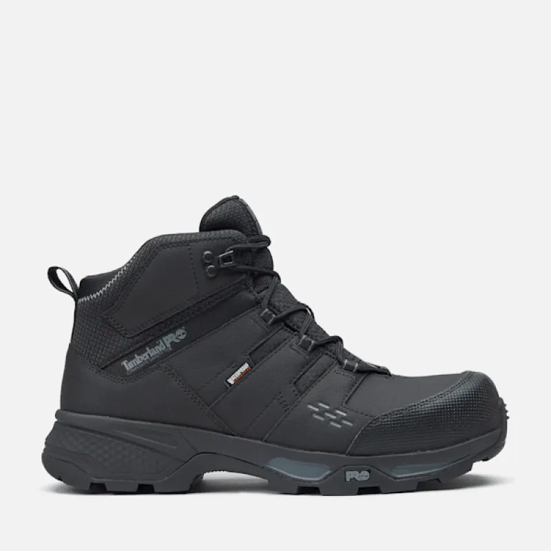 Timberland Men's Switchback LT Composite Toe Waterproof Driver Boot in Black W Grey sold by Timberland
