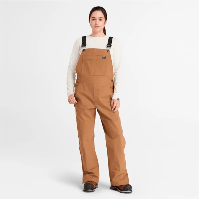 Women's Timberland PRO® Gritman Bib Overall in Dark Wheat sold by Timberland