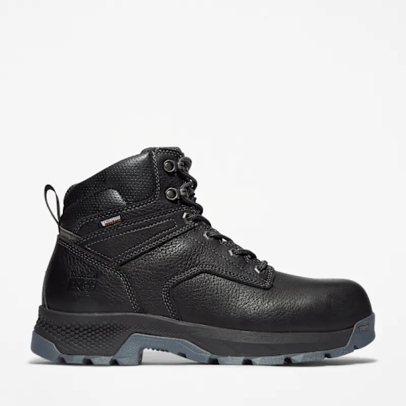 Men's Timberland PRO® TiTAN® EV 6" Waterproof Comp-Toe Work Boot in Black sold by Timberland