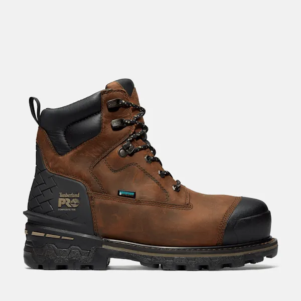 Timberland Men's Boondock HD 6" Composite Toe Waterproof Work Boot in Brown sold by Timberland