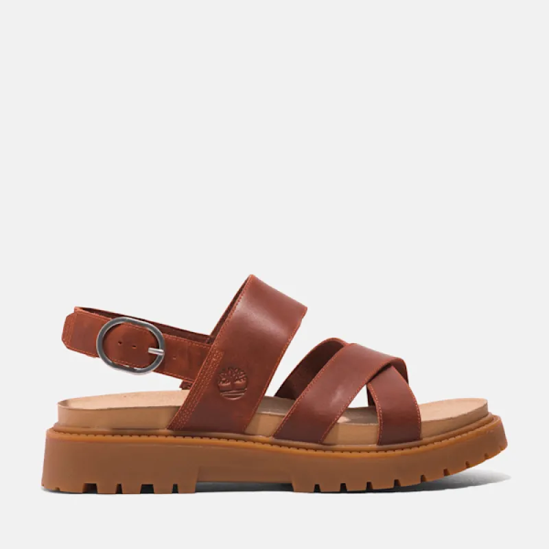 Timberland Women’s Clairemont Way Cross-Strap Sandal in Dark RedGrain sold by Timberland