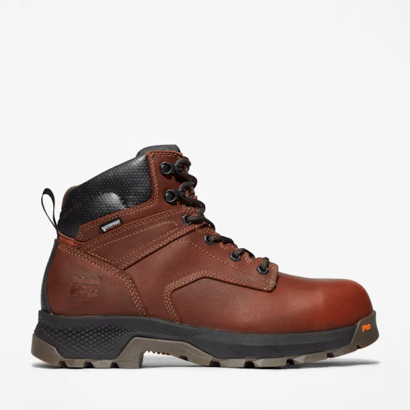 Timberland Men's TiTAN® EV 6" Composite Toe Waterproof Work Boot in Brown sold by Timberland