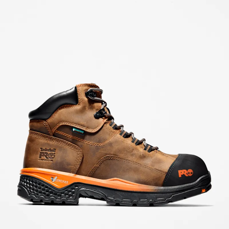 Timberland Men's Bosshog CSA 6" Composite Toe Waterproof Work Boot in Brown sold by Timberland