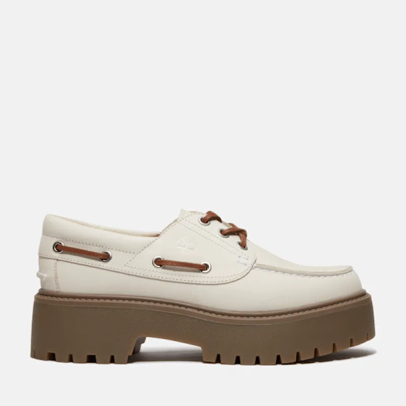 Timberland Women's Stone Street Platform Boat Shoe in NAT NBK sold by Timberland