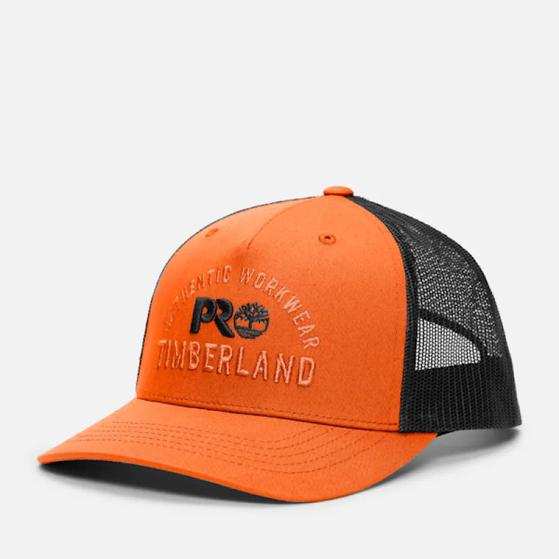 Men’s Timberland PRO® Authentic Workwear Trucker Hat in Cinnabar sold by Timberland