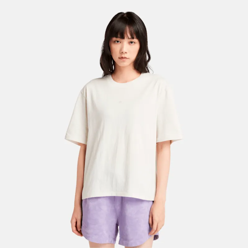 Timberland Women's Lush Short-Sleeve T-Shirt in Vintage White sold by Timberland
