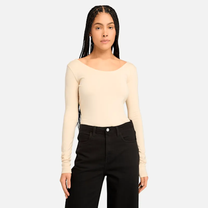 Timberland Women's Slim Fit Long-Sleeve T-Shirt in Angora sold by Timberland