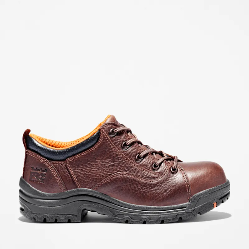 Timberland Women's TiTAN® Alloy Toe Work Oxford in Brown made by Timberland