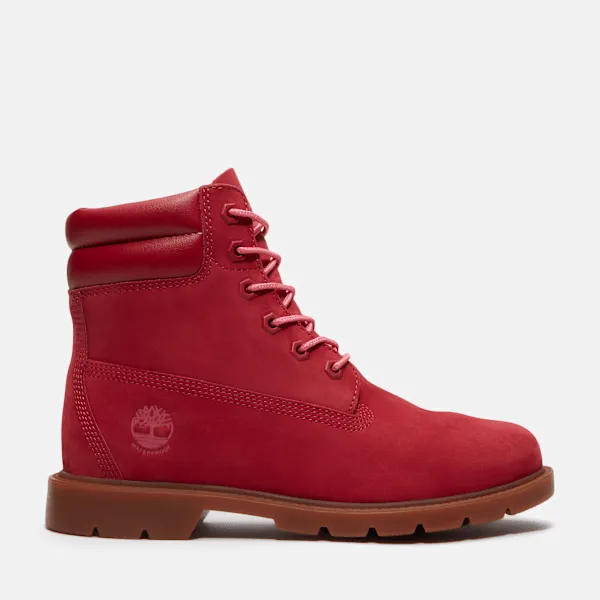 Timberland Women's Linden Woods 6-Inch Waterproof Boot in Dark Red Nubuck sold by Timberland