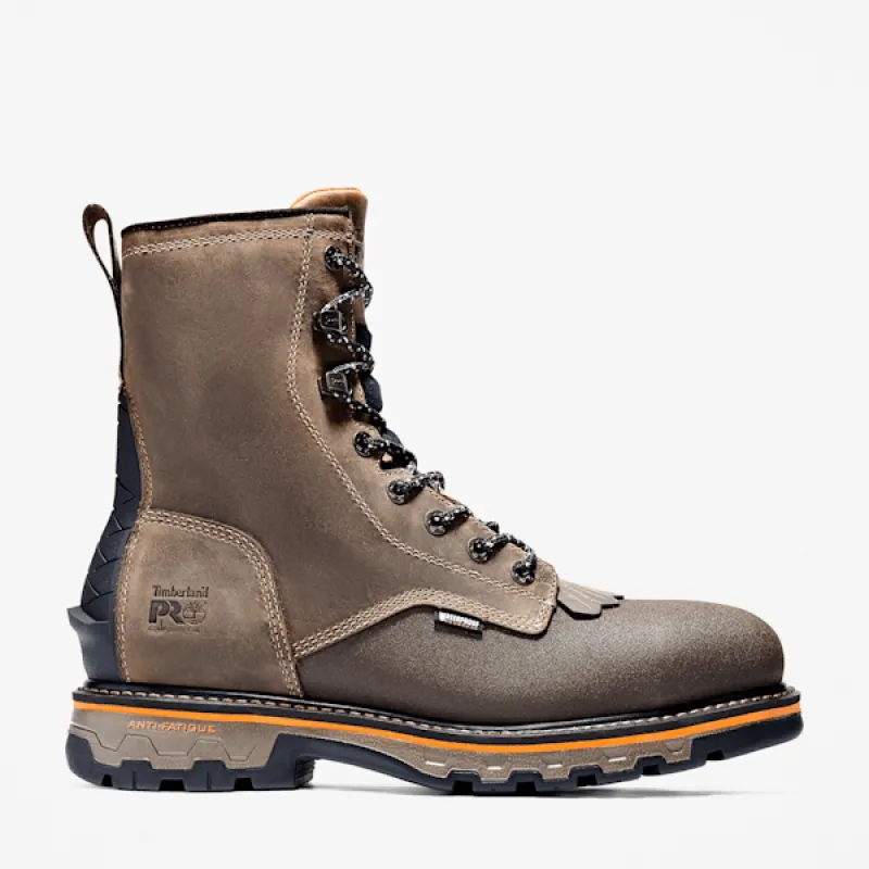 Timberland Men's True Grit Side-Zip 8" Composite Toe Waterproof Work Boot in Brown sold by Timberland