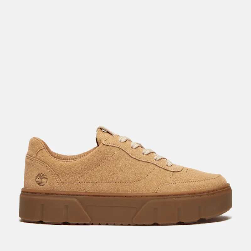Timberland Women's Laurel Court Suede Accent Lace-Up Sneaker in  Beige Suede sold by Timberland