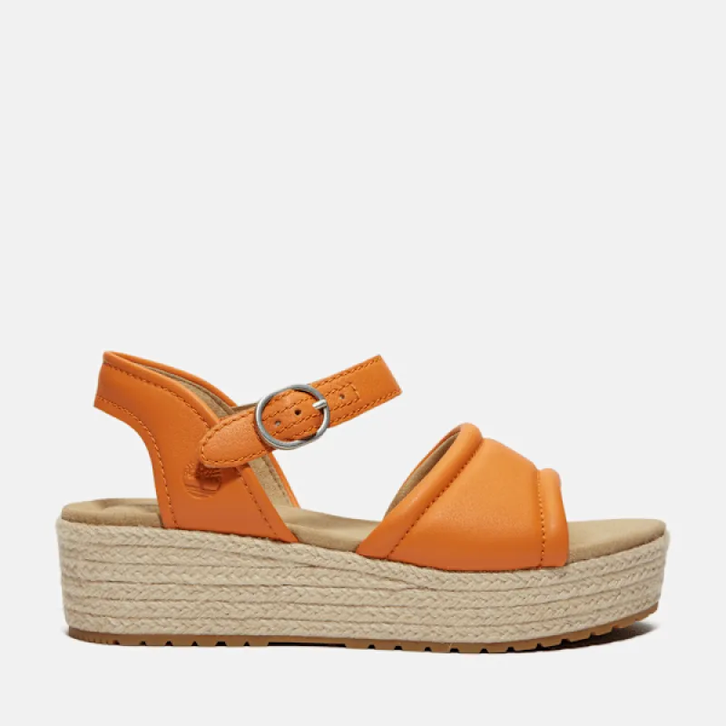 Timberland Women's Santorini Sun Backstrap Sandal in  Orange FG sold by Timberland