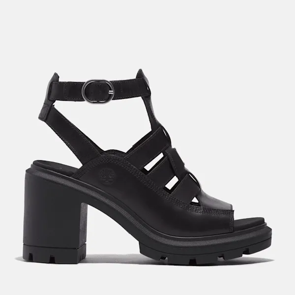 Timberland Women's Allington Heights Fisherman Sandal in Black Full Grain sold by Timberland