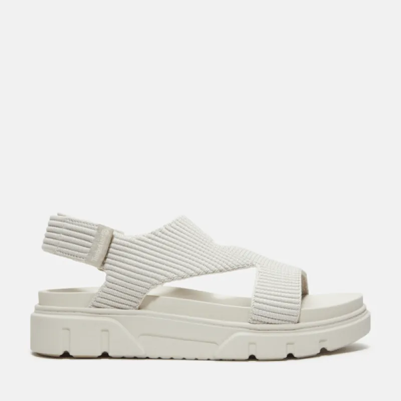 Timberland Women's Greyfield Backstrap Sandal in White Knit sold by Timberland