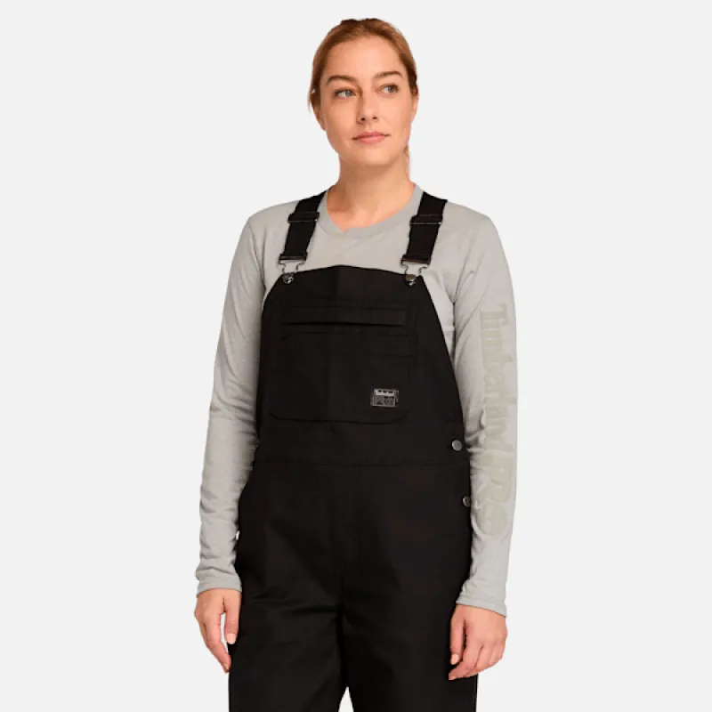 Women's Timberland PRO® GritFlex Canvas Bib Overall in Black sold by Timberland